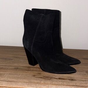 Marc Fisher Black Suede Ankle Boots